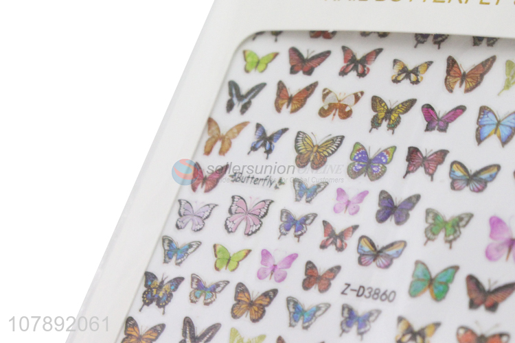 New arrival waterproof nail butterfly stickers for sale