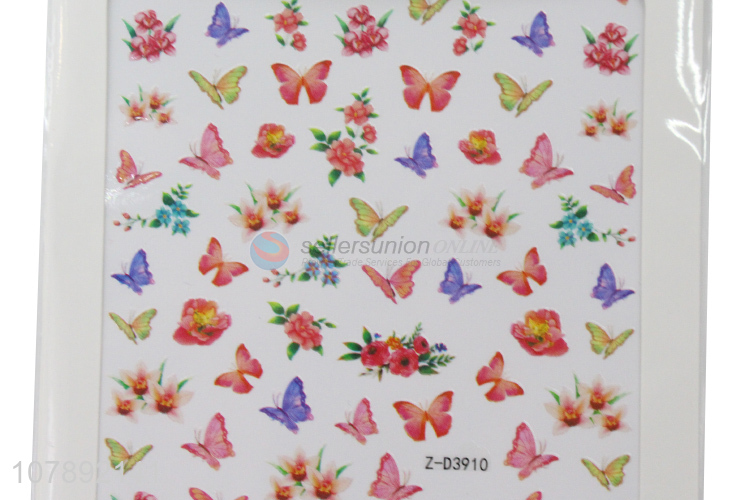 Fashionable products butterfly shape nail wraps nail stickers