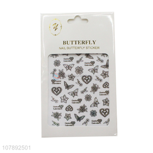 Factory direct sale black lady paper nail art stickers wholesale