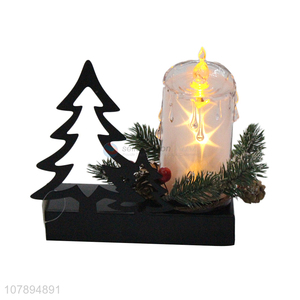 Most popular metal art craft led light wax candle for Xmas decoration