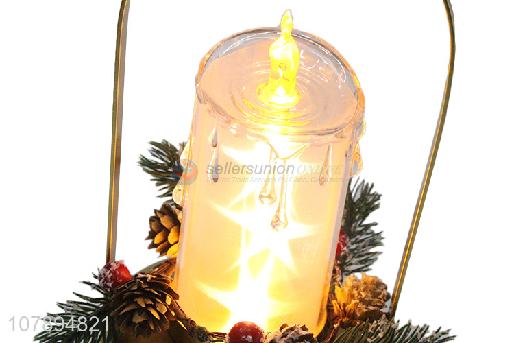 Hot sale Christmas decoration iron art led light electronic candle