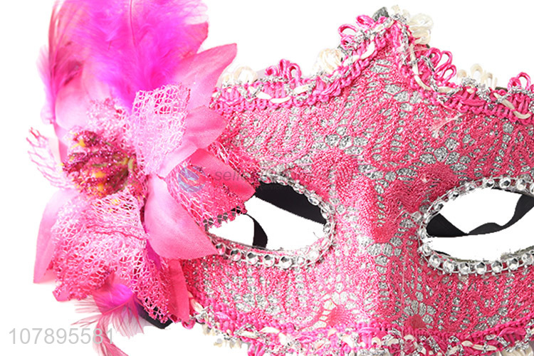 Factory direct sale decorative party mask feather mask for masquerade