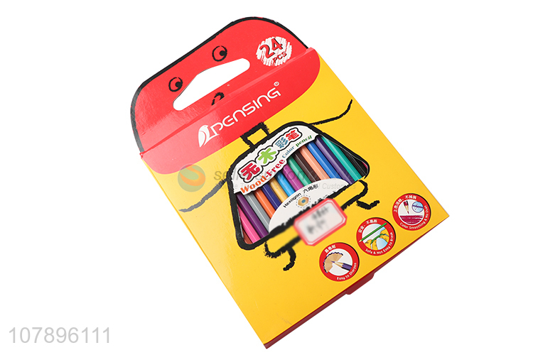 Wholesale from china 24pieces children drawing color pencils