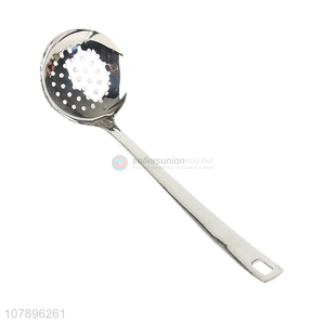 Yiwu wholesale silver stainless steel long handle colander