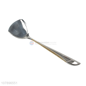 High quality silver slanted handle stainless steel spatula