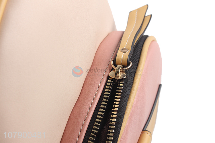 Good Quality PU Leather School Backpack Ladies Shoulder Bag