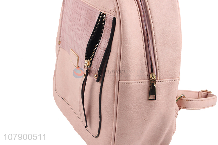 Latest Leisure Backpack PU Leather Travel Backpack For Girls