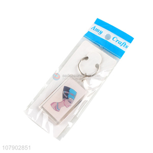 Wholesale Custom Printing Acrylic Key Chain Fashion Key Ring