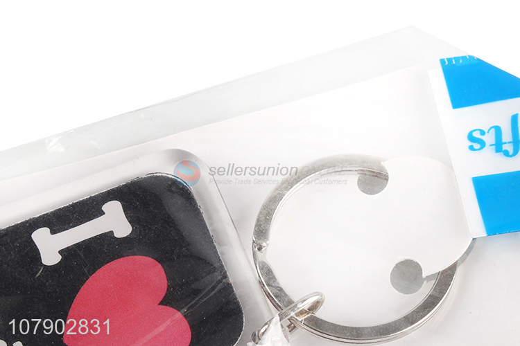 Hot Sale Rectangle Acrylic Keychain Fashion Souvenir Gift