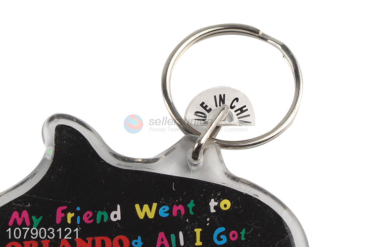 Good Sale Cute Dolphin Shape Acrylic Pendant Key Ring Keychain