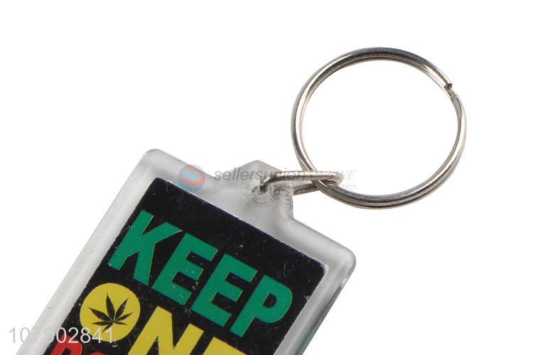 Factory Price Acrylic Key Tag Fashion Keychain Key Ring