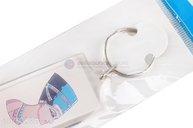 Wholesale Custom Printing Acrylic Key Chain Fashion Key Ring