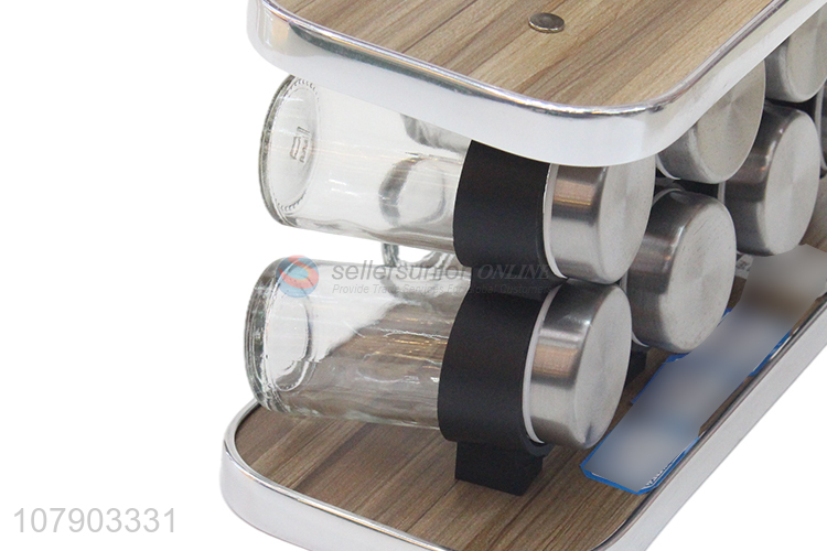 Hot sale stainless steel spice rack jar storage for kitchen