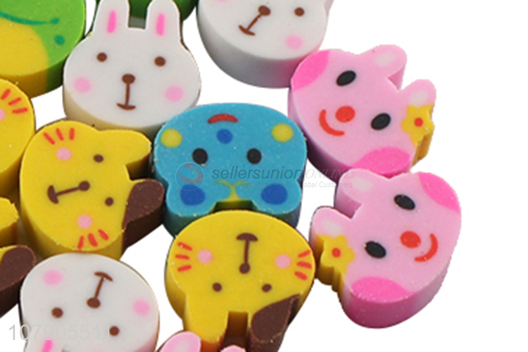 Factory Wholesale Cartoon Animal Shape Mini Eraser For Students