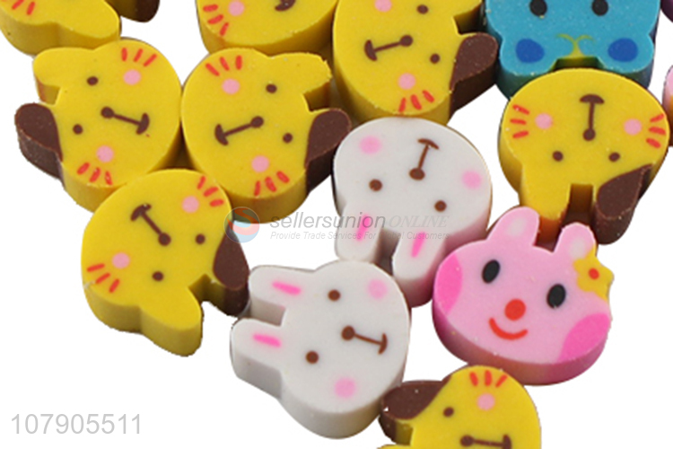 Factory Wholesale Cartoon Animal Shape Mini Eraser For Students