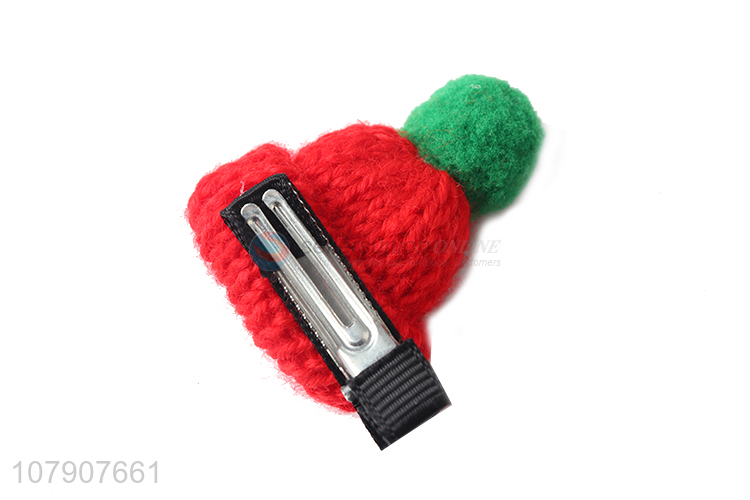 Hot sale cute design hat shape girls hair clips with top quality