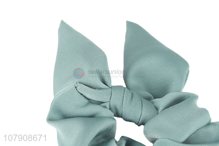 Good sale fashionable ladies elastic hair scrunchies polyester ponytail tie