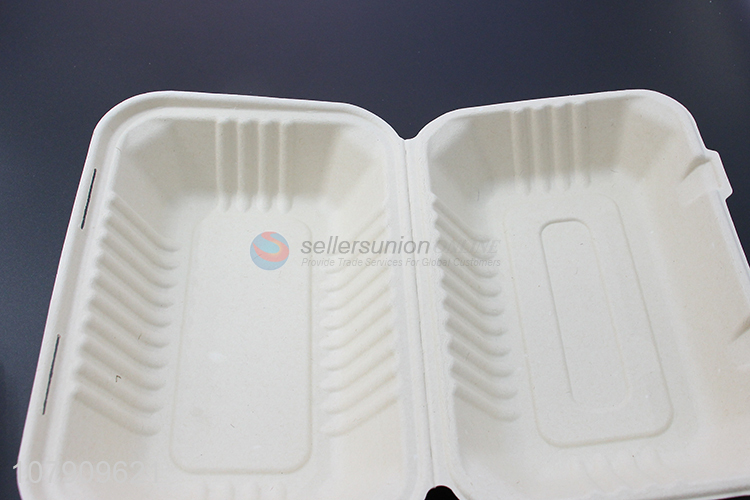 New arrival white disposable takeaway plate packed lunch box