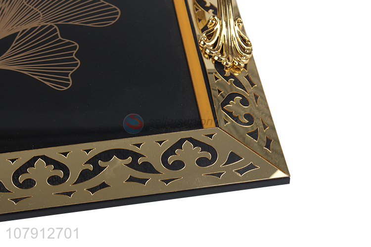 Factory wholesale black dessert tray cake display baking tray
