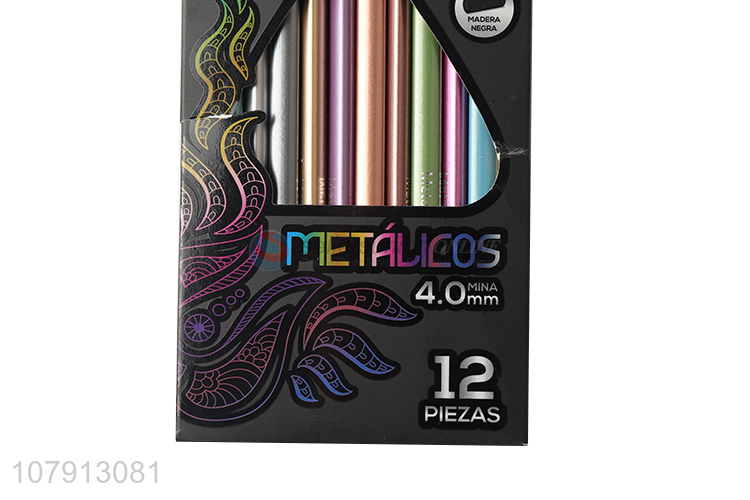 Hot selling 12 color metal color drawing pencil wholesale