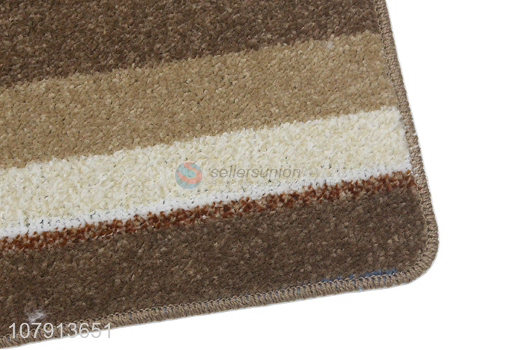 Top quality rainbow horizontal striped microfiber carpet for sale