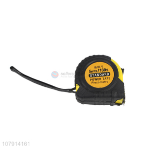 Low price wholesale black plastic box ruler retractable tape measure