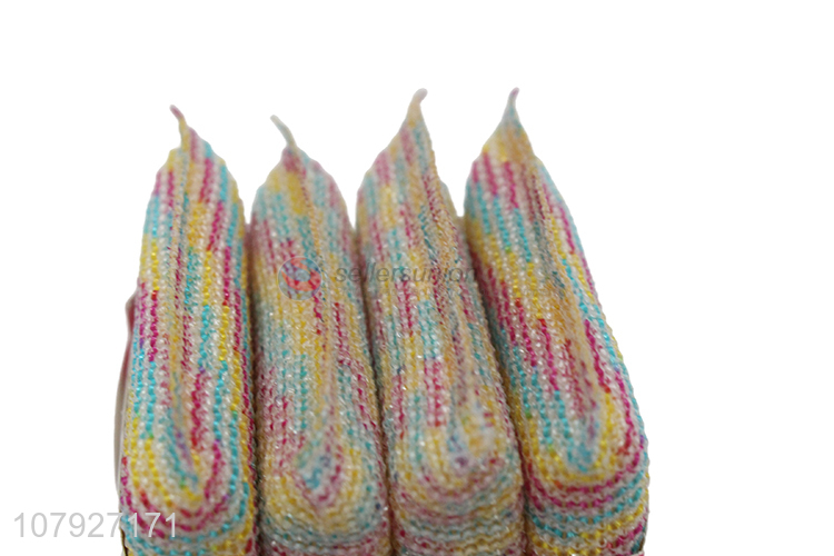 Good wholesale price multicolor double wash diagonal striped pot brush