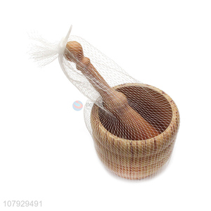 China factory small wooden grain garlic masher kitchenware wholesale