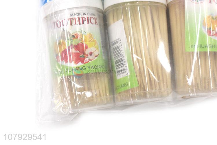 Hot selling bamboo toothpick set with box household kitchen gadgets