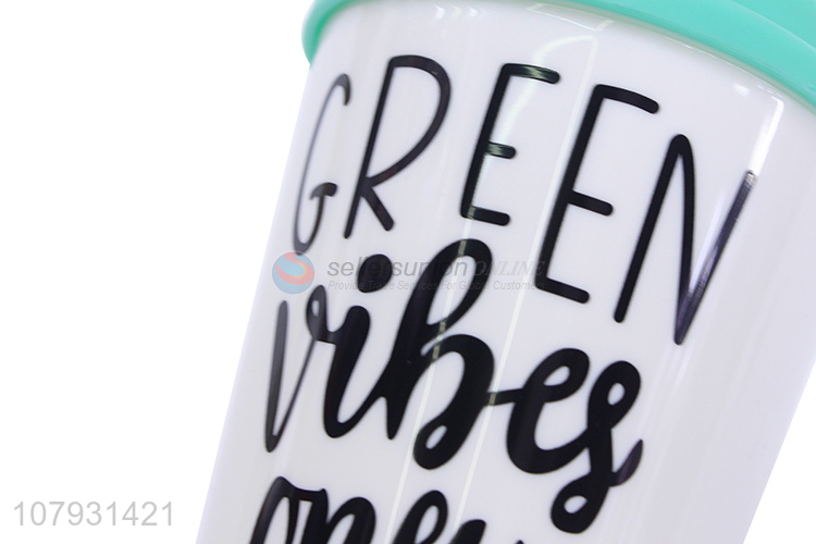 Promotional items reusable coffee cups with lid plastic juice cup with lid