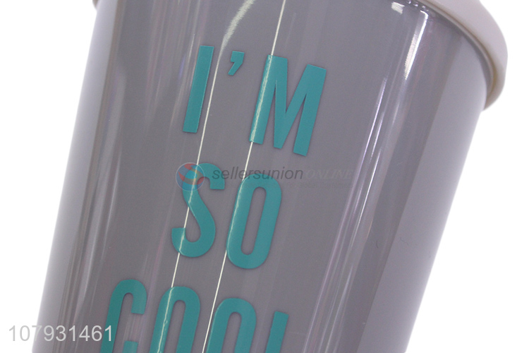 Recent product personalized reusable milk cups plastic coffee tumbler with lid