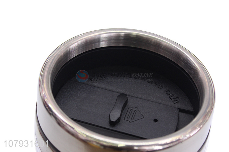 Latest arrival fashionable printing reusable plastic travel coffee cups with lid