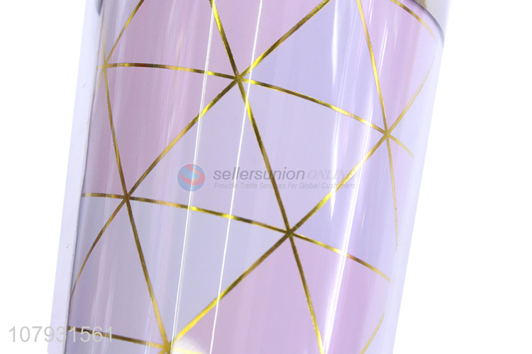 China products geometric pattern reusable eco-friendly plastic coffee cup with lid