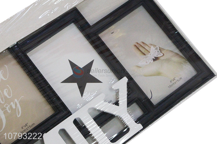 Hot selling plastic home décor collage family photo frame wholesale