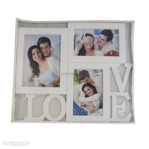 Best quality plastic three openings family combination photo frame for sale