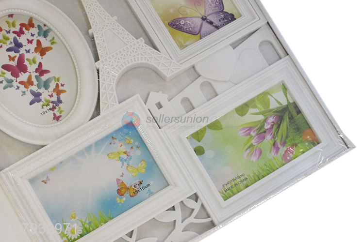 Best price four openings plastic combination photo frame for decoration