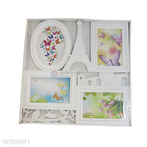 Best price four openings plastic combination photo frame for decoration