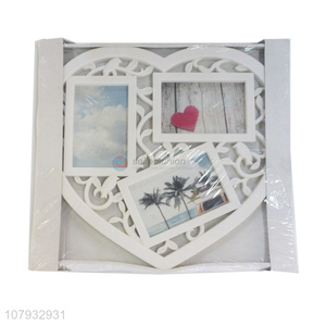 New arrival heart shape plastic collage photo frame with top quality