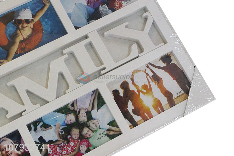 Hot sale creative family collage picture photo frame with six opening