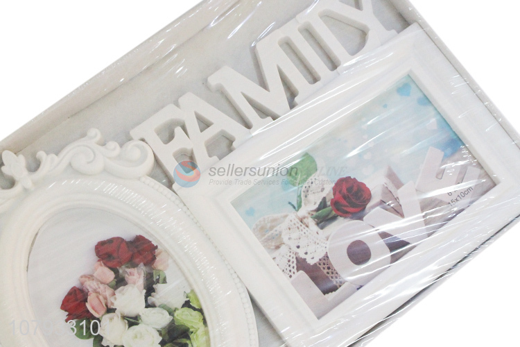 Factory direct sale plastic three openings family collage picture photo frame