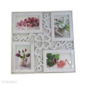 New style four openings plastic combination picture photo frame
