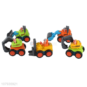 Top sale 12pieces plastic cartoon mini truck toys set for children gifts