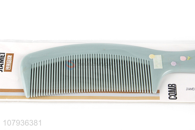 New arrival green plastic dense tooth comb universal massage comb