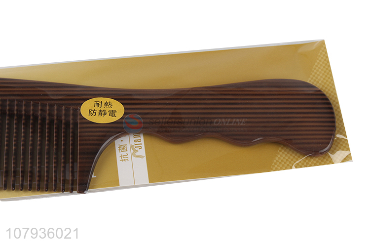 China export brown hairdressing comb plastic close-tooth comb