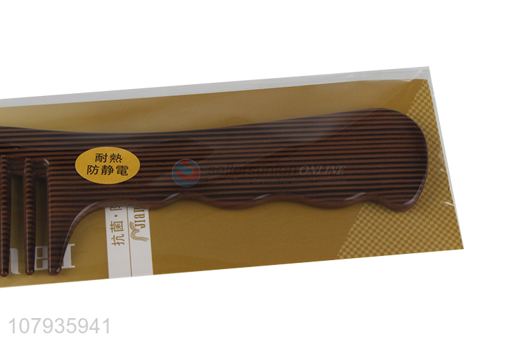 Factory wholesale brown plastic comb portable hairdressing comb