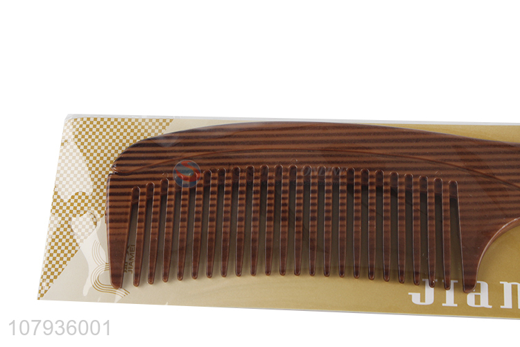 Low price brown plastic close-tooth comb universal hairdressing comb