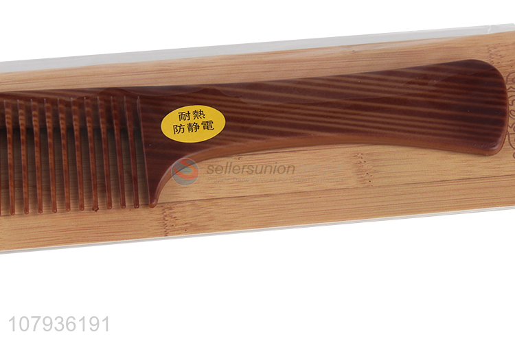 Factory wholesale brown wood grain curling comb hairdressing comb