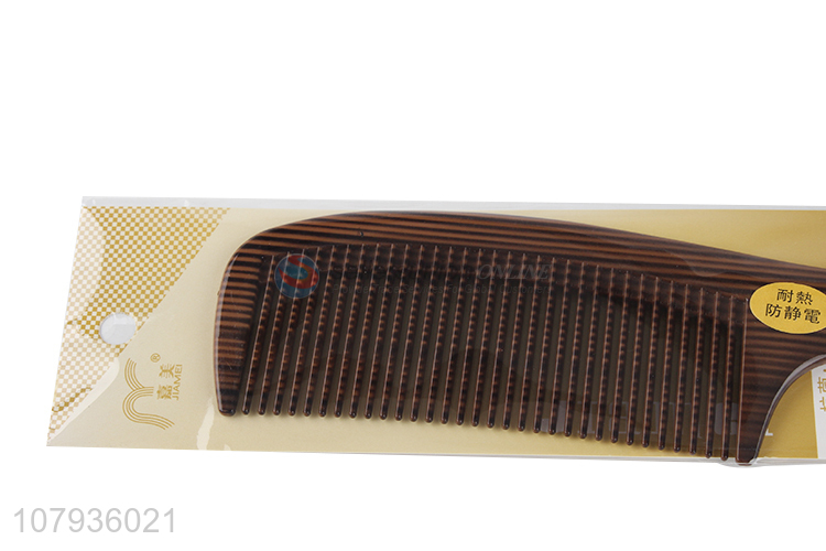 China export brown hairdressing comb plastic close-tooth comb