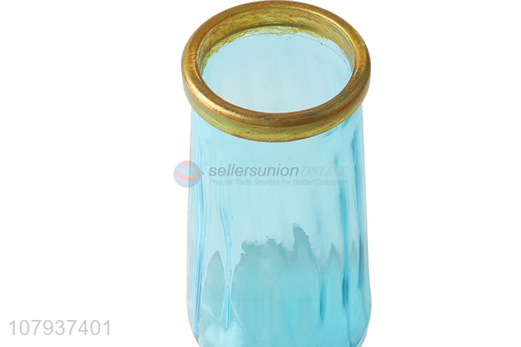 Recent product decorative European style tined glass with gold rim