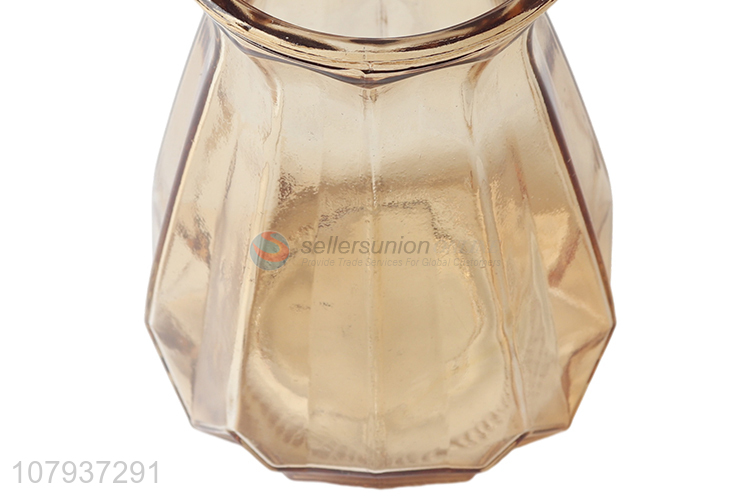 China products clear colored glass flower vase for party decor